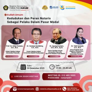 PUBLIC LECTURE “POSITION AND ROLE OF NOTARIES AS ACTORS IN THE CAPITAL MARKET”.